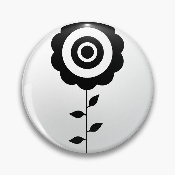Item preview, Minimalist Retro Flower Folk Art Black Graphic designed and sold by ZorianArt.