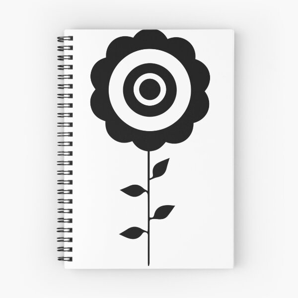 Item preview, Minimalist Retro Flower Folk Art Black Graphic designed and sold by ZorianArt.