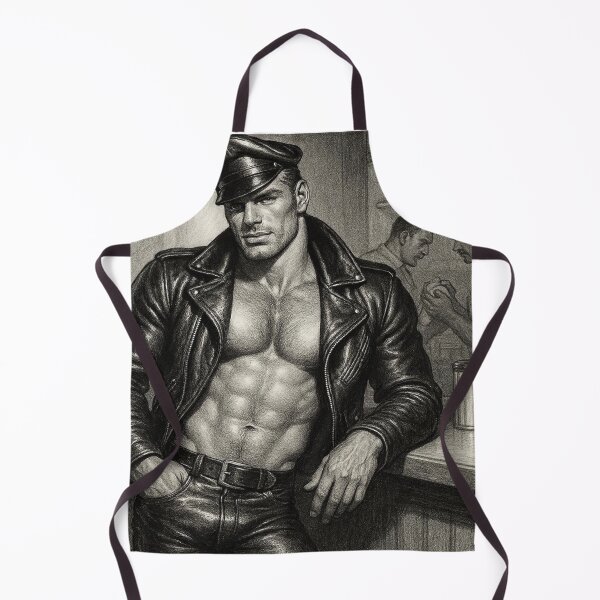 Item preview, Vintage Leather Daddy Diner Days Tom Of Finland Tribute Sketch Gay Pride Art Design designed and sold by ItsAKinkThing.