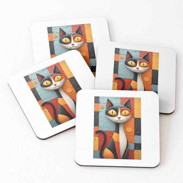 Item preview, Cubist Cat Dreams designed and sold by Petalandfur.