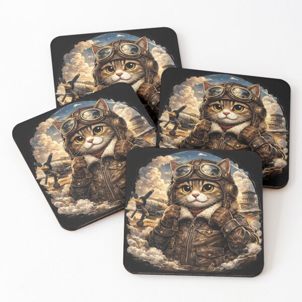 Item preview, Pilot Cat – Born To Fly designed and sold by layalistoresa.