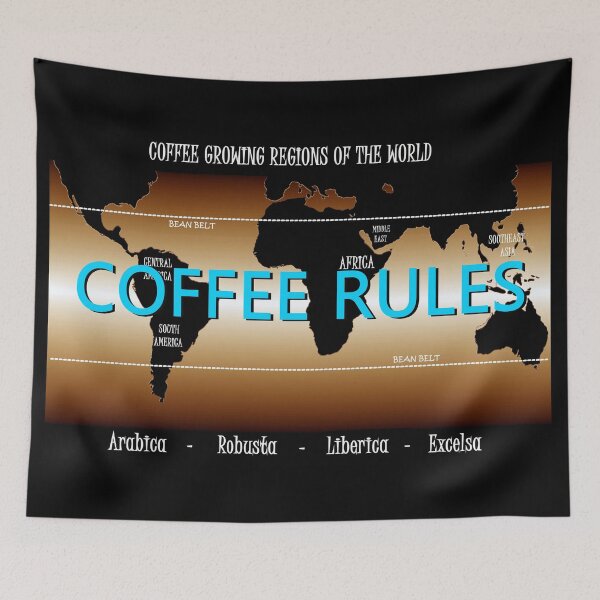 Item preview, Coffee Rules World Map designed and sold by Dlt1981.