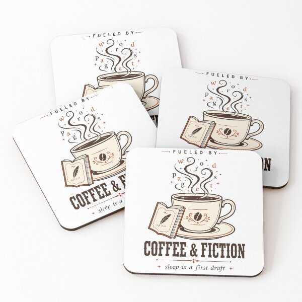 Item preview, Coffee and Fiction Retro Book Lover Design for Caffeine Readers designed and sold by Passionread.