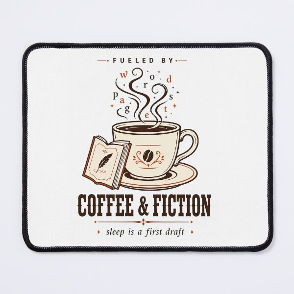 Item preview, Coffee and Fiction Retro Book Lover Design for Caffeine Readers designed and sold by Passionread.