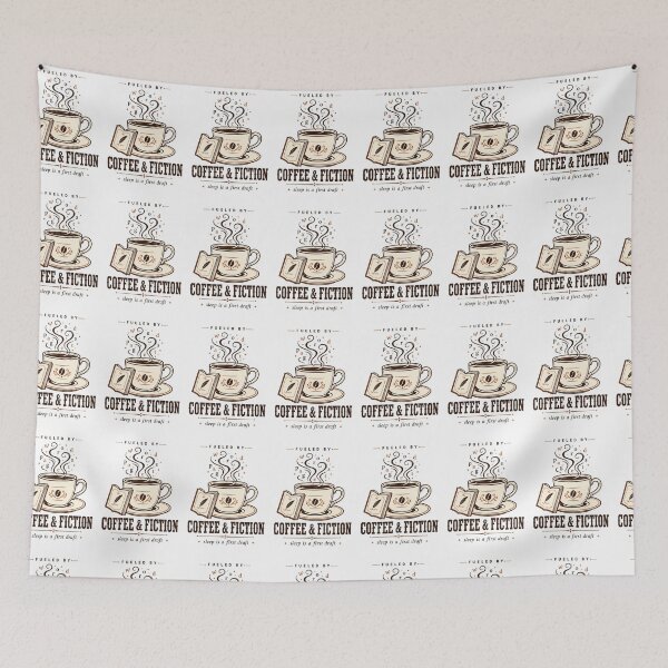 Item preview, Coffee and Fiction Retro Book Lover Design for Caffeine Readers designed and sold by Passionread.