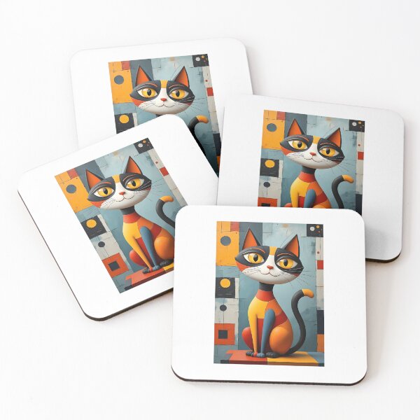 Item preview, Cubist Cat Artistry designed and sold by Petalandfur.