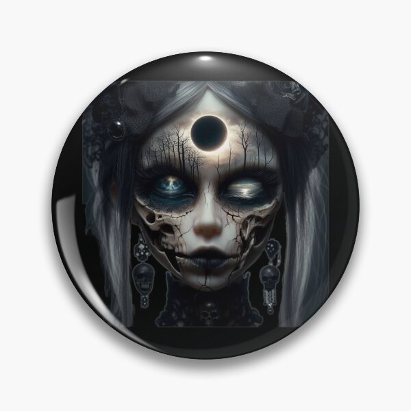 Item preview, Botanical Nightmare Split Doll Face with Shroom Forest designed and sold by LujziWorld.