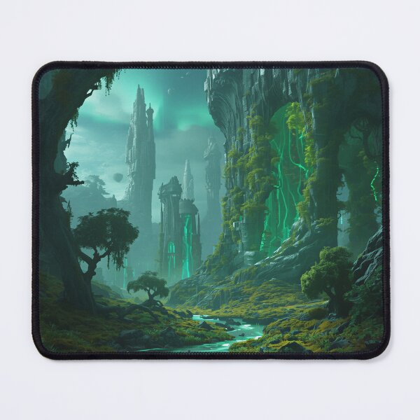 Item preview, Aurora Spine Megaforest Alien Fantasy Landscape Beyond Pandora designed and sold by Luminous Wilds.