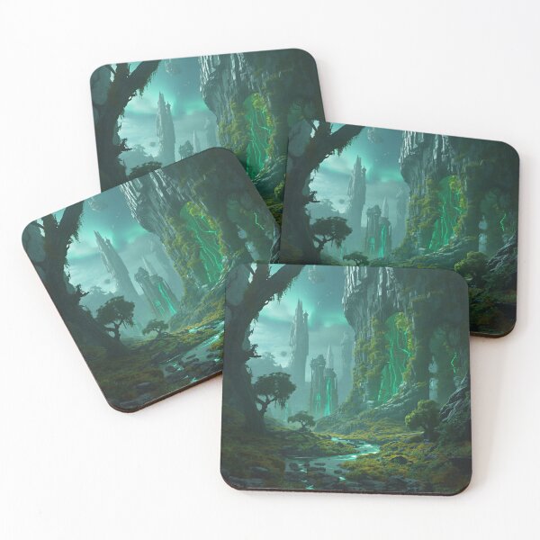 Item preview, Aurora Spine Megaforest Alien Fantasy Landscape Beyond Pandora designed and sold by Luminous Wilds.