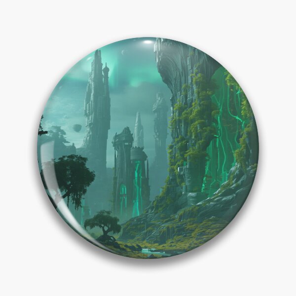 Item preview, Aurora Spine Megaforest Alien Fantasy Landscape Beyond Pandora designed and sold by Luminous Wilds.
