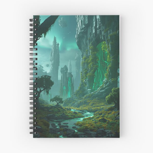 Item preview, Aurora Spine Megaforest Alien Fantasy Landscape Beyond Pandora designed and sold by Luminous Wilds.