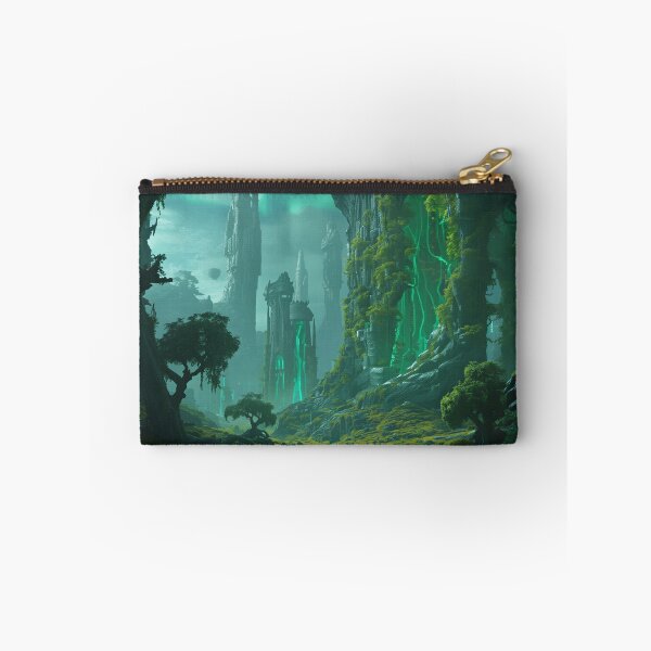 Item preview, Aurora Spine Megaforest Alien Fantasy Landscape Beyond Pandora designed and sold by Luminous Wilds.