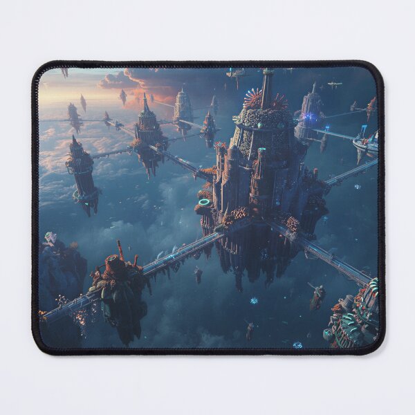 Item preview, Sky Coral Civilization Alien Fantasy Landscape Beyond Pandora designed and sold by Luminous Wilds.