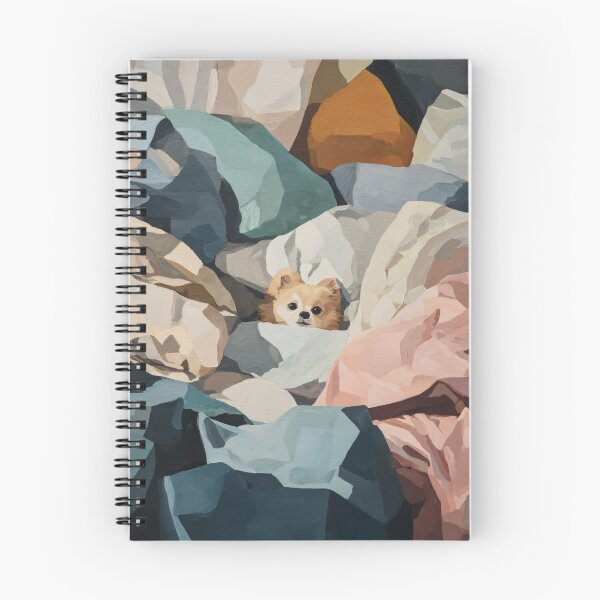 Item preview, cute dog in blankets designed and sold by ThingsCatsDo.