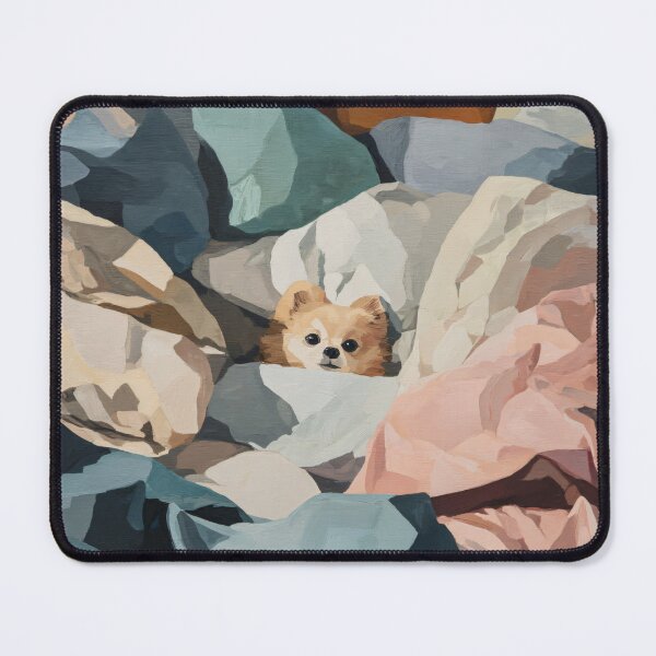 Item preview, cute dog in blankets designed and sold by ThingsCatsDo.