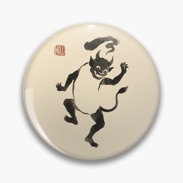 Item preview, Minimalist Ukiyo e Funny Demon Woodblock Print designed and sold by DuckOddity.