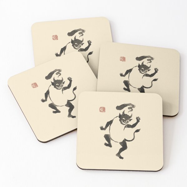 Item preview, Minimalist Ukiyo e Funny Demon Woodblock Print designed and sold by DuckOddity.