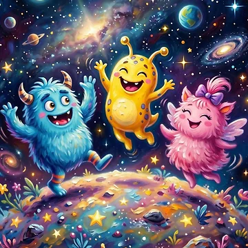 Artwork thumbnail, Cute aliens by PP&RAINBOW SHOP