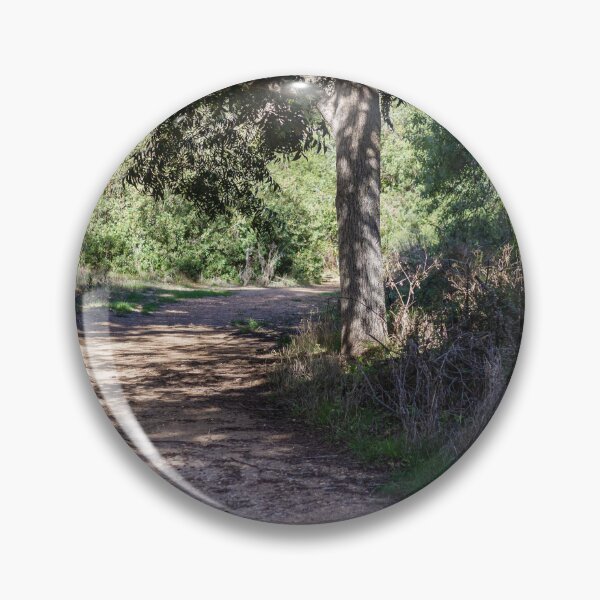 Item preview, Sunlit Forest Trail Through Oaks and Shrubbery With Dirt Path and Overhanging Tree Shade designed and sold by Nmallia.