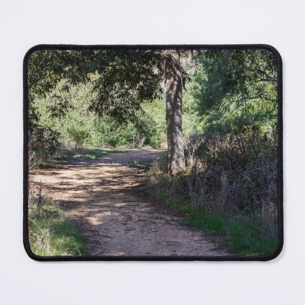 Item preview, Sunlit Forest Trail Through Oaks and Shrubbery With Dirt Path and Overhanging Tree Shade designed and sold by Nmallia.