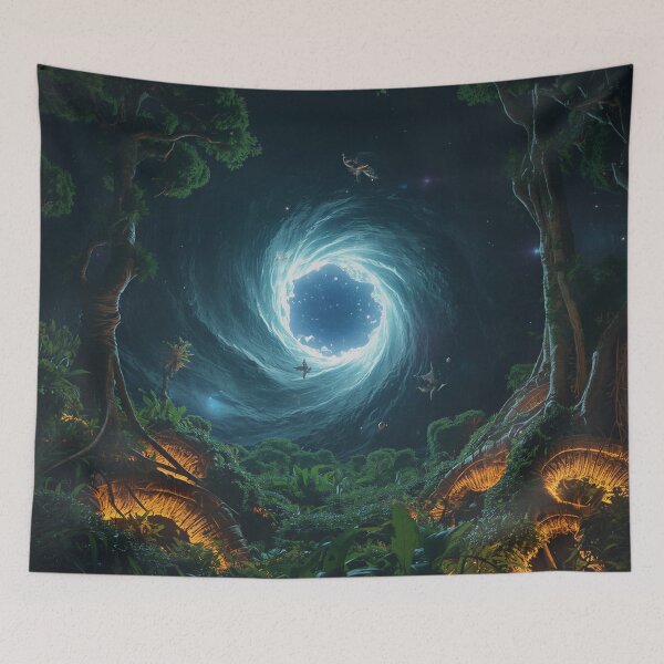 Item preview, Wormhole Root Forest Alien Fantasy Landscape Beyond Pandora designed and sold by Luminous Wilds.