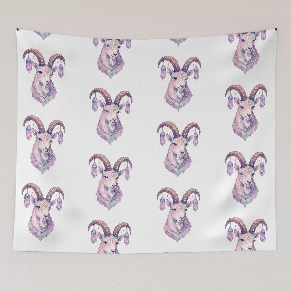 Item preview, Capricorn Zodiac Sticker | Celestial Goat Astrology Art designed and sold by AillustriaAK.