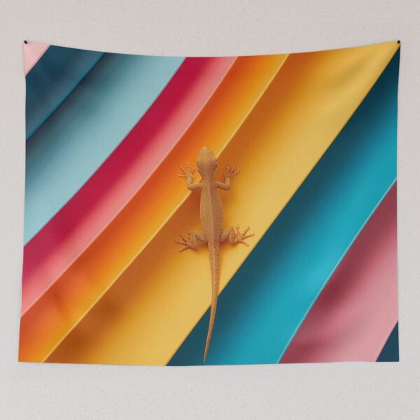 Item preview, Wall art of a lizard on a rigid colored sheet designed and sold by Art70shop.
