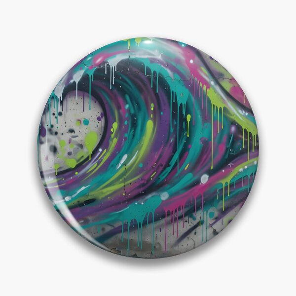 Item preview, Neon Coastal Graffiti Wave by DreamyWallVibes designed and sold by DreamyWallVibes.