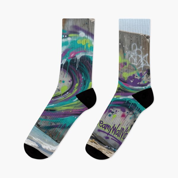 Item preview, Neon Coastal Graffiti Wave by DreamyWallVibes designed and sold by DreamyWallVibes.