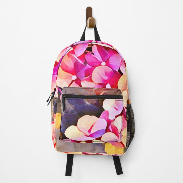Item preview, Watercolor Impressionist Pink and Peach Hydrangea Flower Art designed and sold by BalkanBloom.
