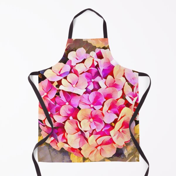 Item preview, Watercolor Impressionist Pink and Peach Hydrangea Flower Art designed and sold by BalkanBloom.
