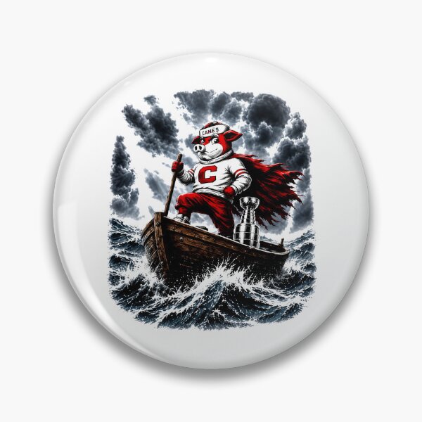 Item preview, Carolina Hurricanes Mascot Stormy Sailing with Stanley Cup designed and sold by TschandriaArt.