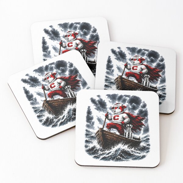 Item preview, Carolina Hurricanes Mascot Stormy Sailing with Stanley Cup designed and sold by TschandriaArt.