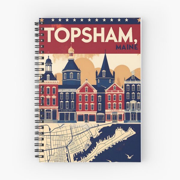 Item preview, Topsham Maine 1950s USA Vintage Travel Tourism designed and sold by TravelersGems.