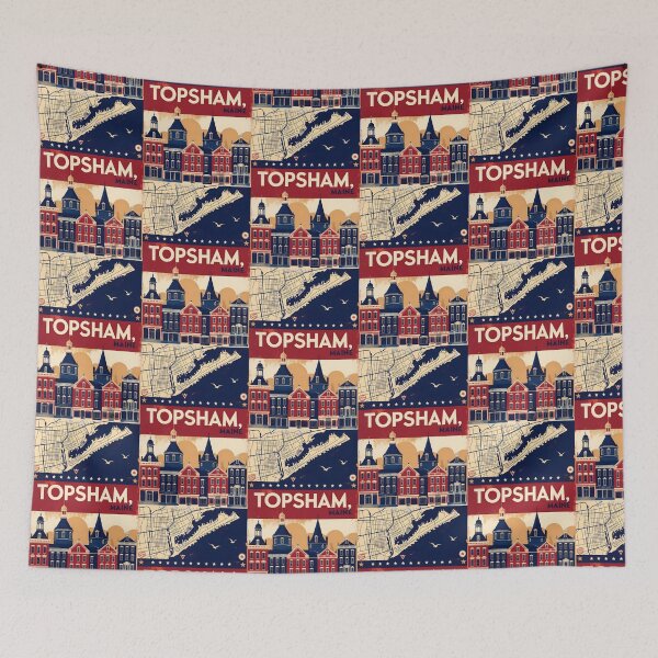 Item preview, Topsham Maine 1950s USA Vintage Travel Tourism designed and sold by TravelersGems.