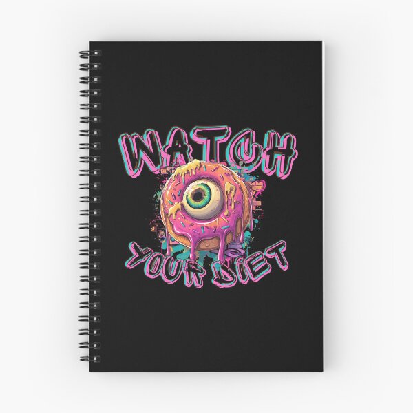 Item preview, Surreal Pastel Goth Eyeball Donut Pop Art "Watch Your Diet" designed and sold by illeN-Art-World.
