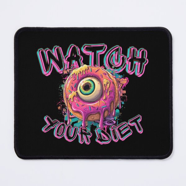 Item preview, Surreal Pastel Goth Eyeball Donut Pop Art "Watch Your Diet" designed and sold by illeN-Art-World.