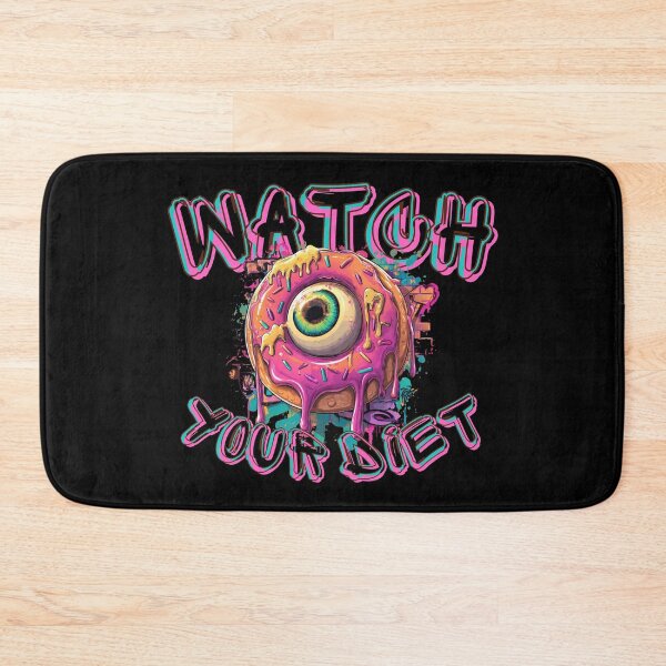 Item preview, Surreal Pastel Goth Eyeball Donut Pop Art "Watch Your Diet" designed and sold by illeN-Art-World.