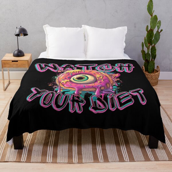 Item preview, Surreal Pastel Goth Eyeball Donut Pop Art "Watch Your Diet" designed and sold by illeN-Art-World.