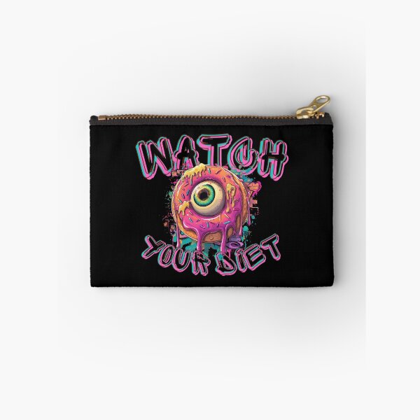 Item preview, Surreal Pastel Goth Eyeball Donut Pop Art "Watch Your Diet" designed and sold by illeN-Art-World.