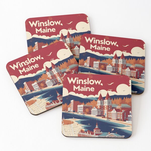 Item preview, Winslow Maine 1950s USA Vintage Travel Tourism designed and sold by TravelersGems.