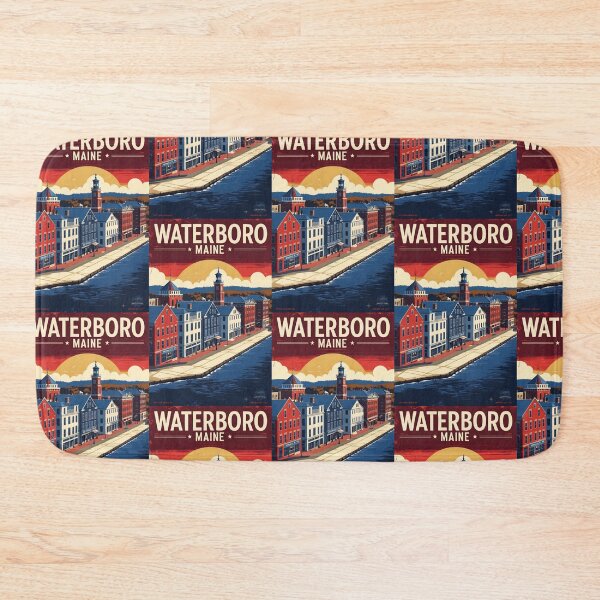 Item preview, Waterboro Maine 1950s USA Vintage Travel Tourism designed and sold by TravelersGems.
