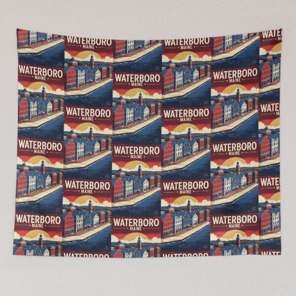 Item preview, Waterboro Maine 1950s USA Vintage Travel Tourism designed and sold by TravelersGems.