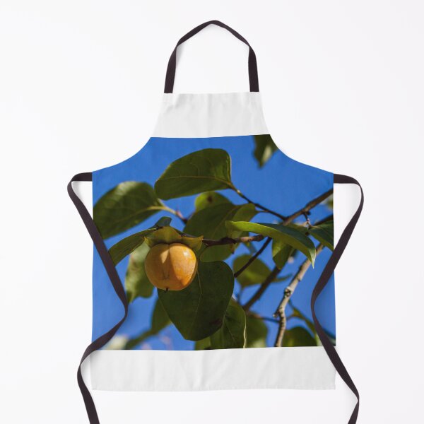 Item preview, Ripe Persimmon Fruit Hanging on Tree Branch Against Clear Blue Sky in Autumn Garden designed and sold by Nmallia.
