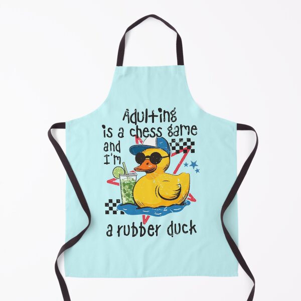 Item preview, Adulting Is A Chess Game Rubber Duck Distressed designed and sold by BowbinaStudio.