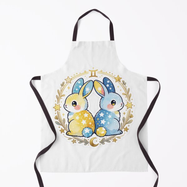 Item preview, Gemini Zodiac Sticker | Celestial Rabbit Astrology Art designed and sold by AillustriaAK.