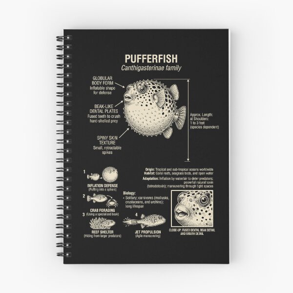 Item preview, Pufferfish Scientific Anatomy Biology Animal Lover designed and sold by Kimberley King Art  King Art.