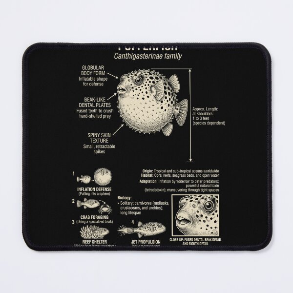 Item preview, Pufferfish Scientific Anatomy Biology Animal Lover designed and sold by Kimberley King Art  King Art.