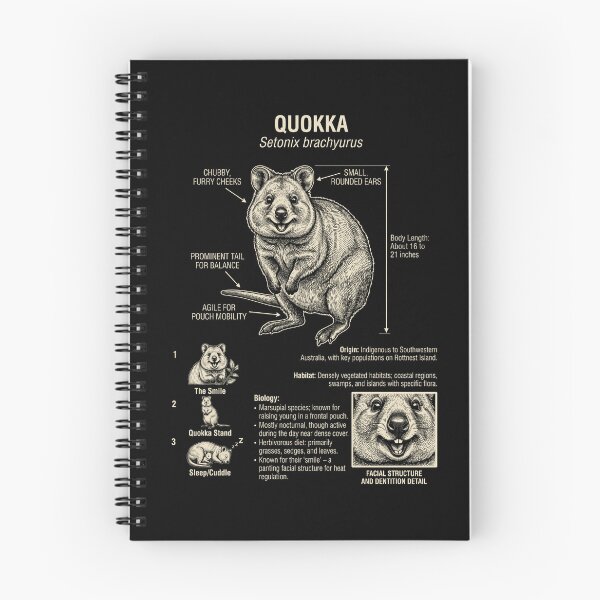 Artikelvorschau, Quokka Wissenschaftliche Anatomie Biologie Tierliebhaber entworfen und verkauft von Kimberley King Art King Art.