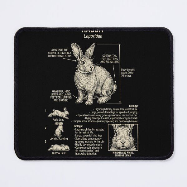 Item preview, Rabbit Scientific Anatomy Biology Animal Lover designed and sold by Kimberley King Art  King Art.